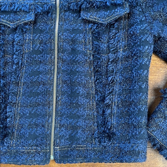 Tory Burch Aria Tweed Jacket Raw Edge Sz 4 - Picture 6 of 16